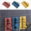 4 In 1 Rotation Creative Plastic Hook Self -stick Storage Shelf Household Bathroom Wall -mounted Plastic Hook