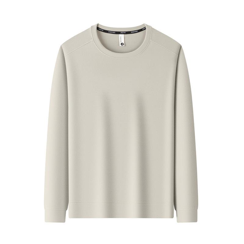 Spring And Autumn German Velvet Long Sleeve Sweater Men'S Crew Neck Fashion Casual Interior Bottom Shirt Top Men'S