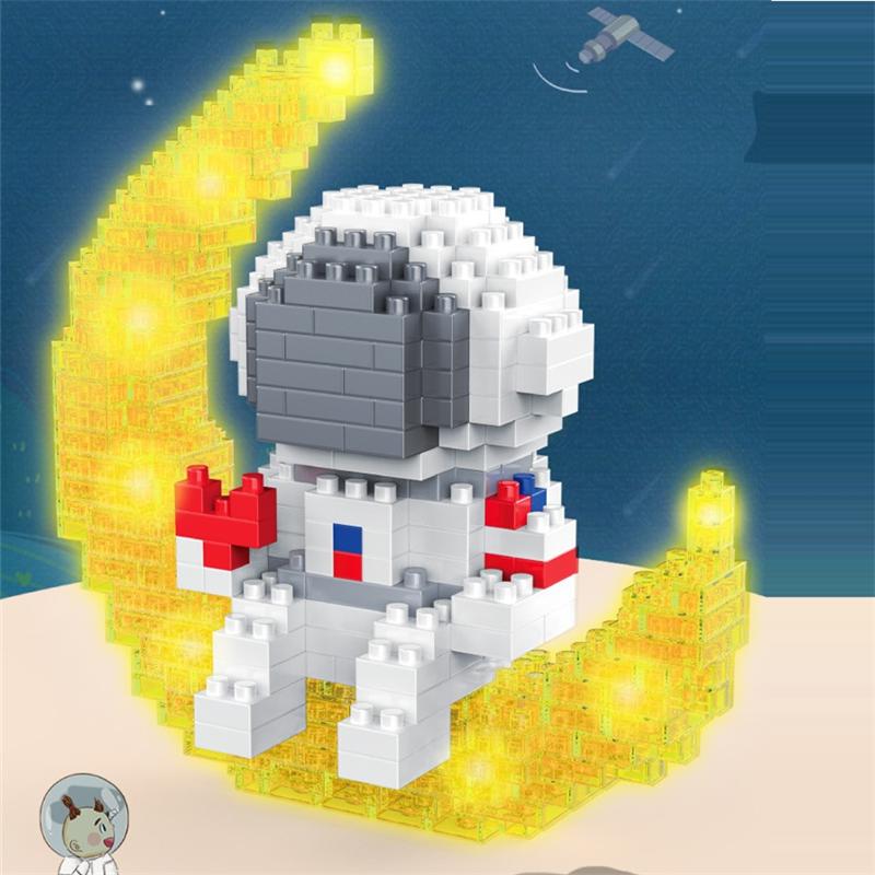 

Мини-блоки Лунный Космонавт DIY Строительные Кубики Игрушка Астронавт Образовательные Кубики Подарок Девочке на День Рождения Рождественский Подарок