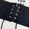Adjustable Wide Belt PU Leather Waist Corset Punk Elastic Cummerbunds  Girl