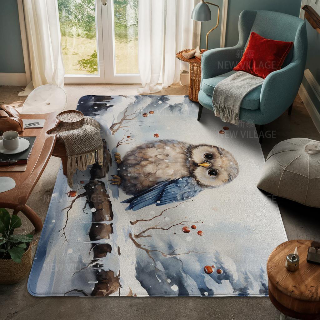 House Entrance Carpet Home Door Mat Living Room Bath Foot Bathroom Non-slip Water Absorption Rugs Bath Merry Christmas Winter