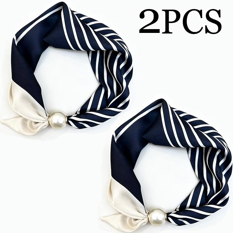 1/2 STKS Elegante Parelstaart Magnetische Sluiting Sjaal Zomer Nieuw Veelzijdig Ademend Mode Artistiek Accessoire Nekwarmer Sjaals