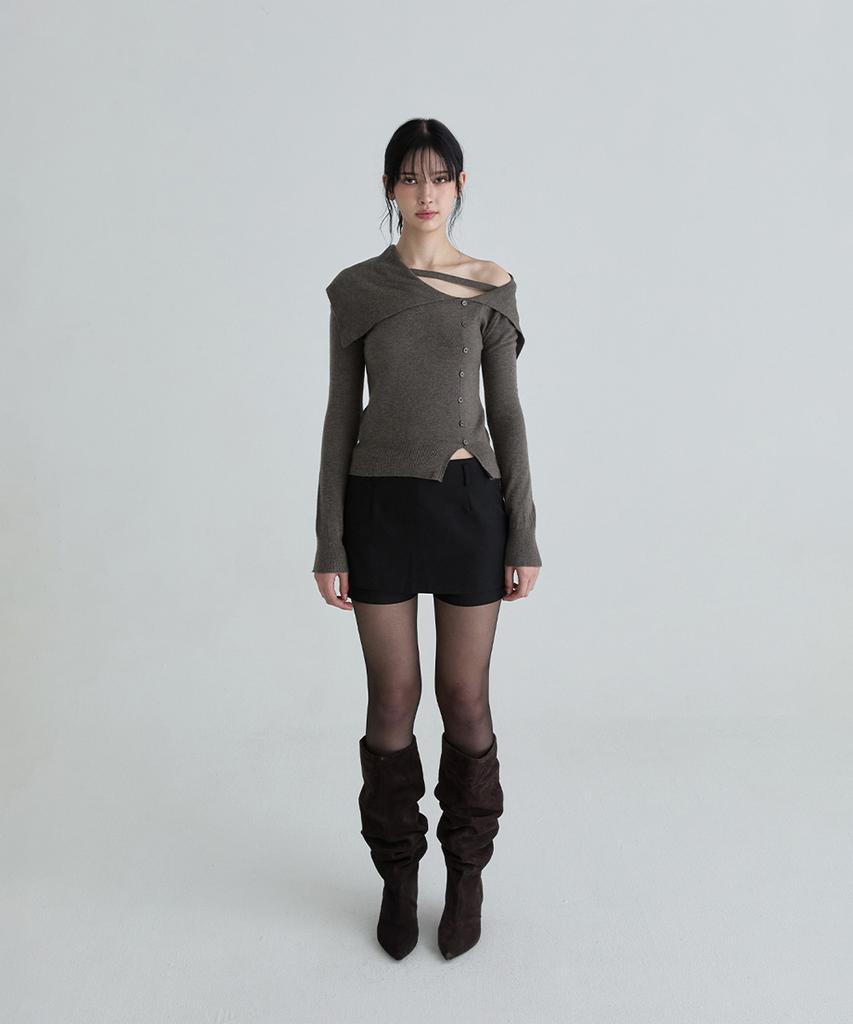 NOT YOUR ROSE Sailor Strap Knit (Charcoal)