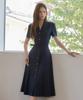 Julie And Kara 26Hs Love By You Jo Summer Tweed Dress Navy Wedding Guest Look Ceremony Look