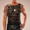 Metallic Mirror Tile Body Jewelry Top Open Grid Styling Accent for Festival Party Clubwear and Stage Styling Looks