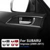 Real Soft Carbon Fiber For Subaru Impreza 2009 2010 2011 Car Door Handle Panel RHD LHD Sticker Interior Trim Accessories.
