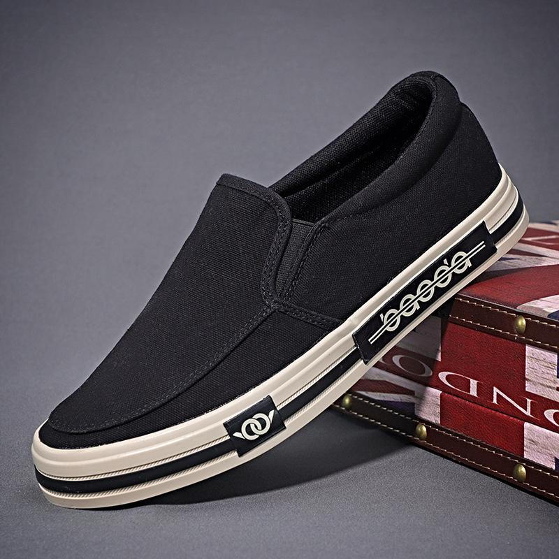 Pánské nové prodyšné módní ležérní boty na jarní a podzimní sezónu, všestranné nízké tenisky s trendy měkkou podrážkou, sportovní plátěné boty