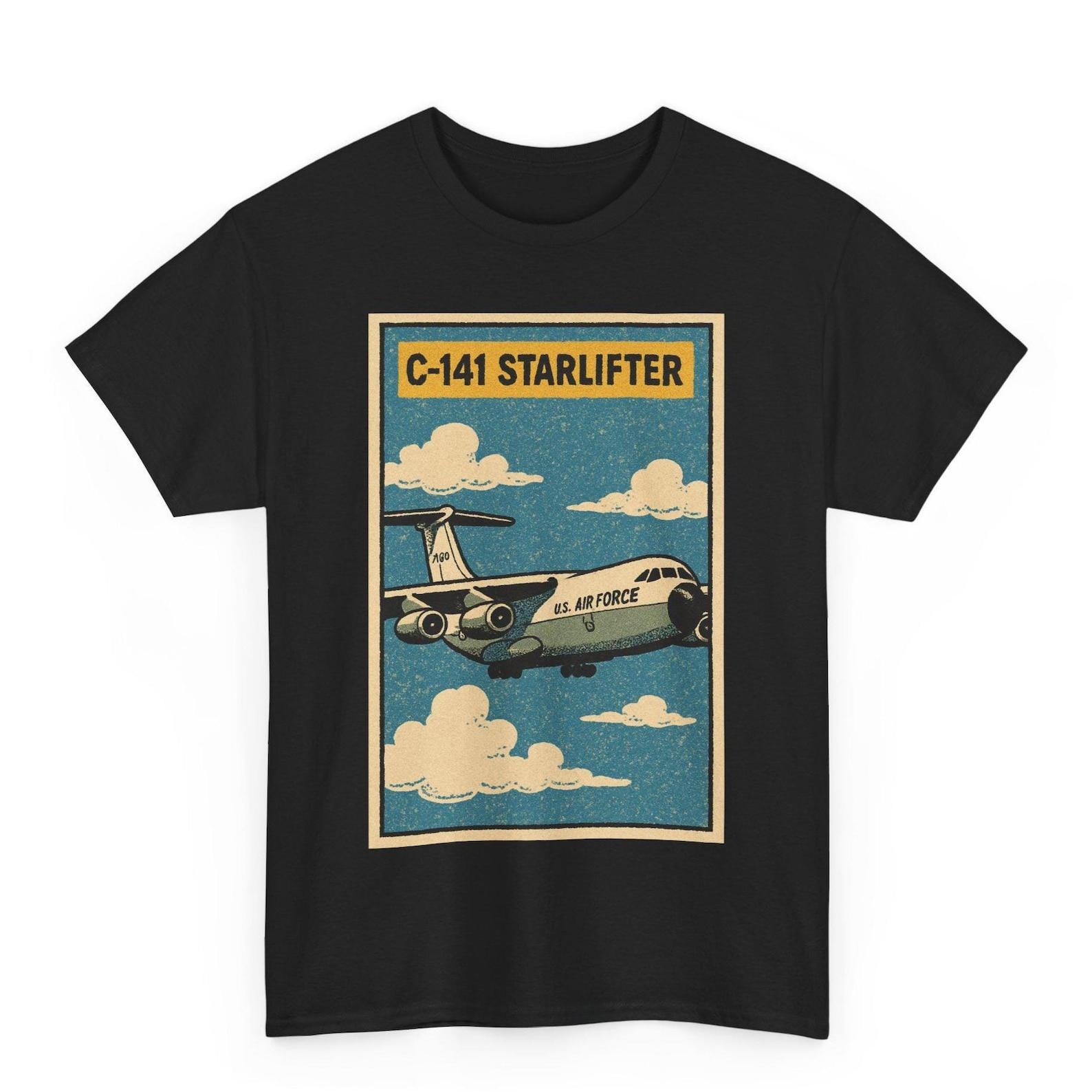 C-141 Starlifter T-Shirt: Retro USAF Cold War Airlift Tee S