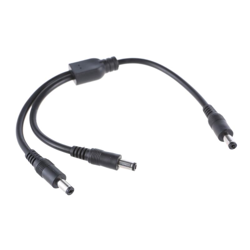 DC5521/DC5525 Power Cable 5.5x2.5mm/5.5x2.1mm Connector Wire Line 1 To 2 Y Splitter Cord for Security Cameras Fan