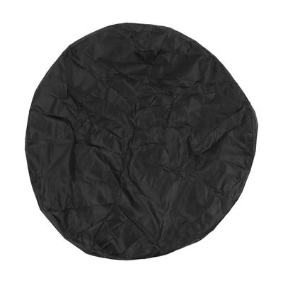 4ft Runde Whirlpoolabdeckung Oxford-Gewebe Faltbar Wärmeisolierend Wasserdicht Staubdicht Poolabdeckung Schwarz