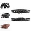 Gothic Punk Womens Waist Belt With Alloy Clasp And Unique Cutout Design For Streetwear