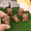 2Pcs Cartoon Rose Bear Miniature Ornaments Dollhouse Landscape Decoration DIY Accessories Car Interior Accessories Car Ornaments