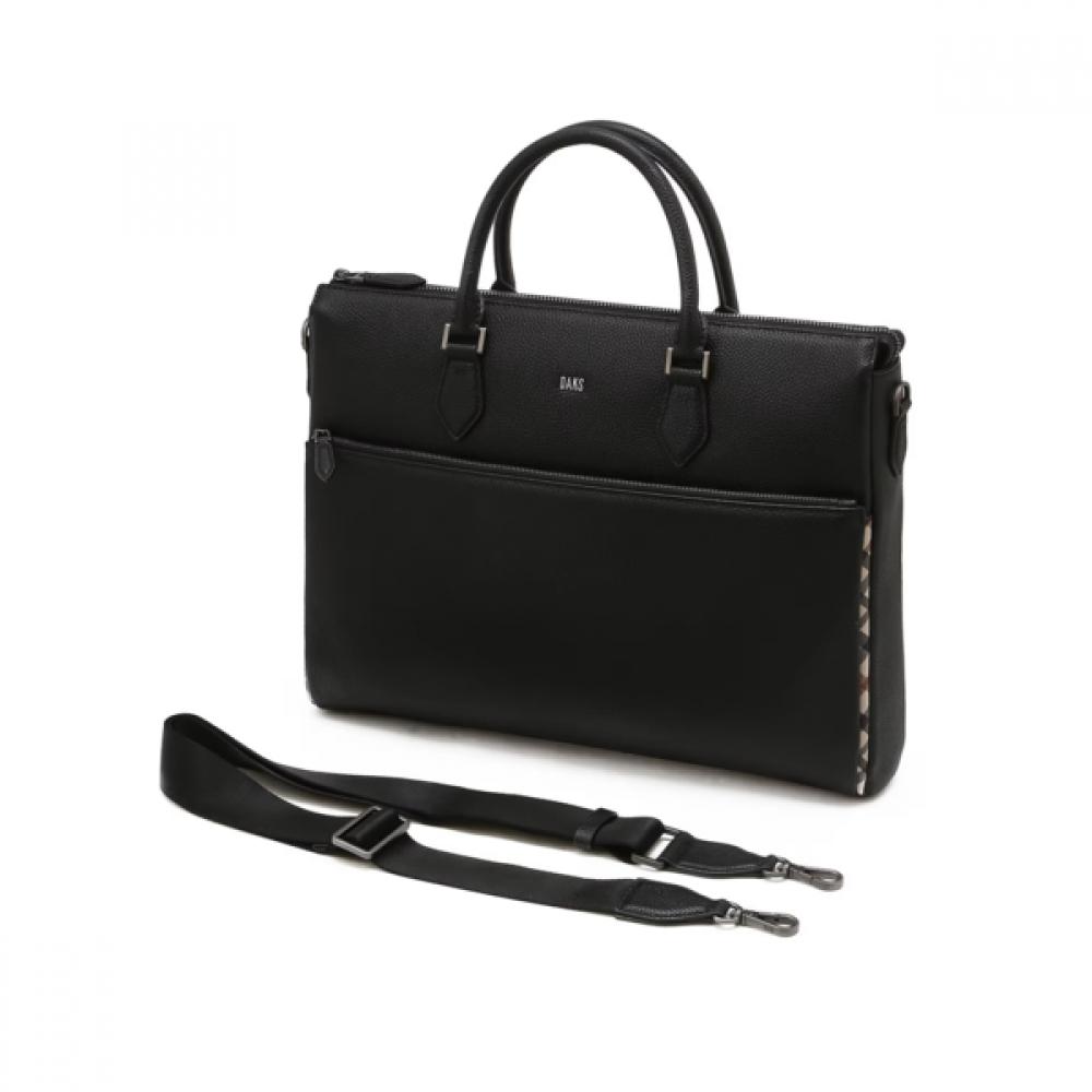 Daks Black Leather Tote Bag Dbba6e111bk