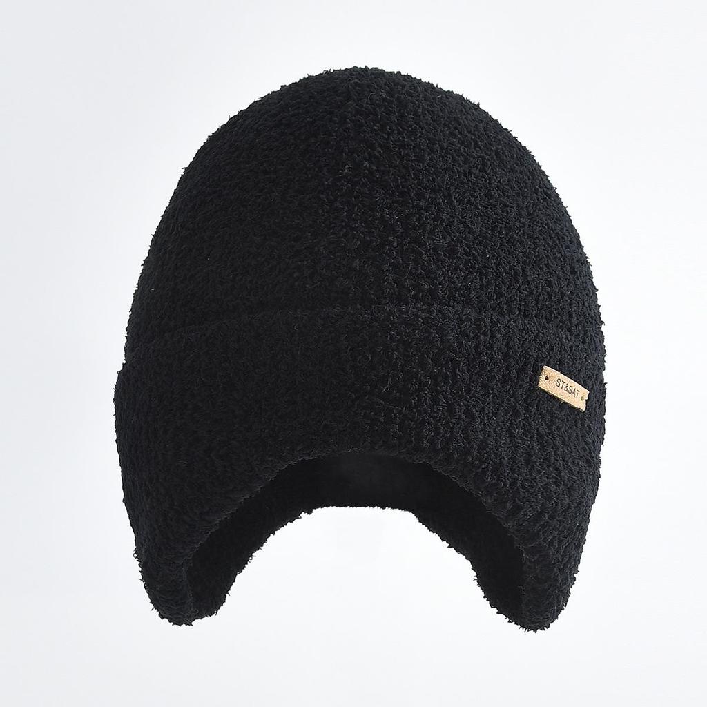 Children's Windproof Wool Hat - Autumn/Winter Knit, Warm Solid Color for Boys & Girls