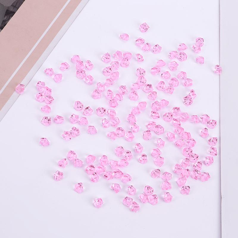 About 200Pcs Colorful Aquarium Acrylic Stones Crystal Decor Vase Filler Pebble Fish Tank Accessories DIY Decoration