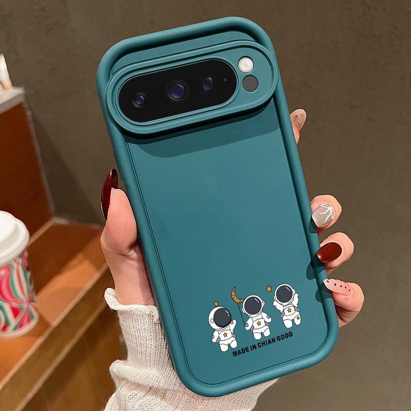 

Милый чехол с изображением планеты, звезды, астронавта, TPU, противоударный чехол для Google Pixel 9 Pro XL 8 Pro 8A, защитный матовый мягкий чехол для телефона Google Pixel 9 темно-синий