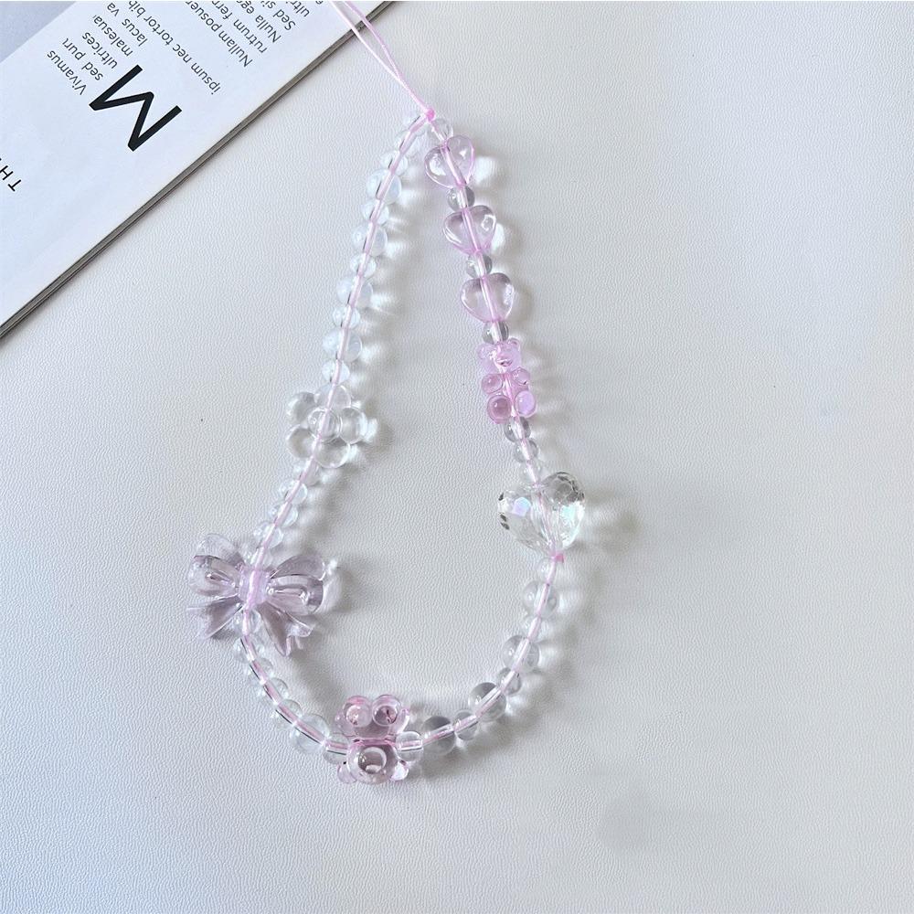 Anti-lost Pearl Bowknot Phone Lanyard Detachable Bag Camera Pendant  Phone Charm Accessories