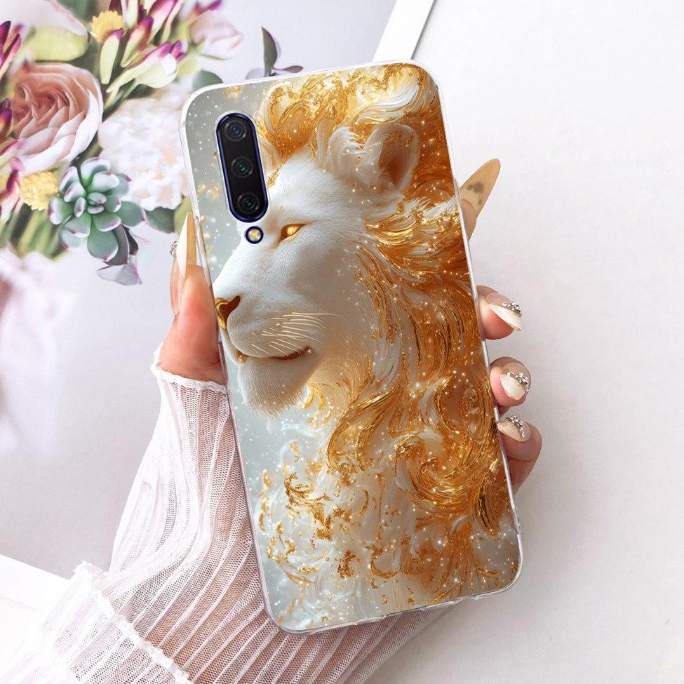 Transparent Casing For Xiaomi Mi9 Lite Case Cute Cat Fashion Butterfly Funny Cool Painted Cover M1904F3BG