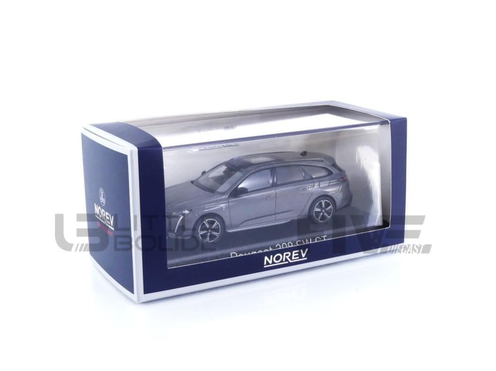 Norev 1/43 scale Peugeot 308 SW GT 2021 Platinum Gray