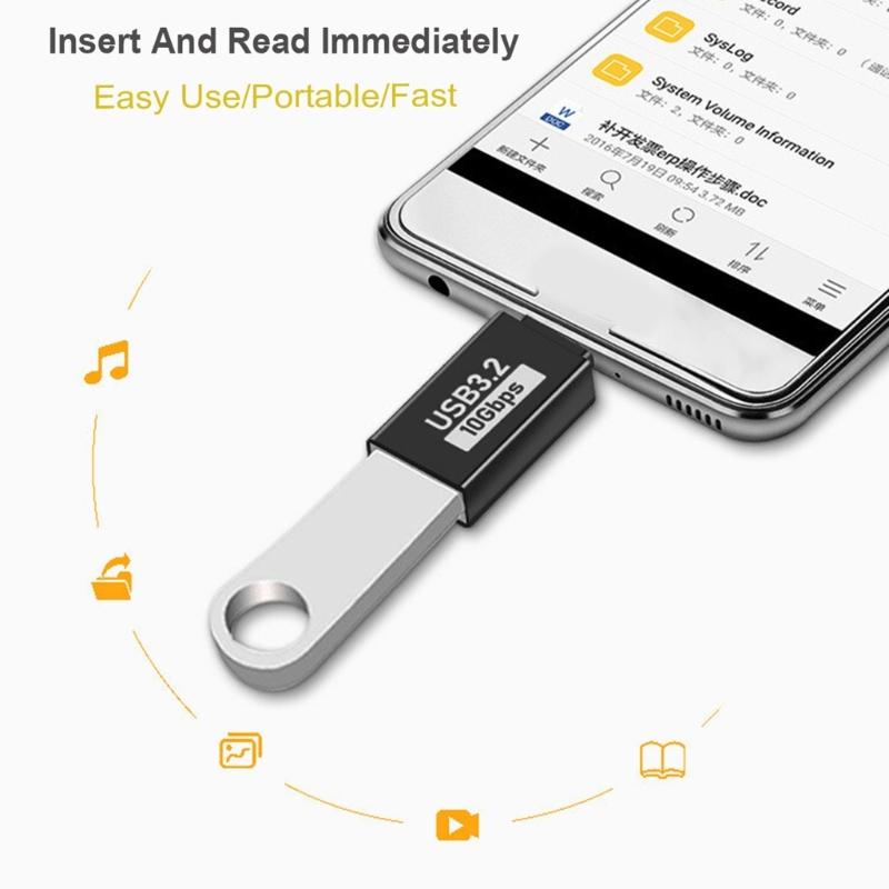 USB 3.1 to Type C Adapter Male Female OTG Connectors for Fast Data Transfer Up to 10Gbps for Multiple Devices