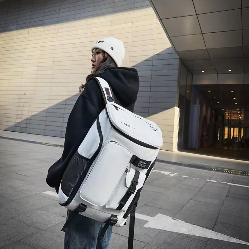 Print Large Letter Capacity Multifunctional Backpack For Outdoor Activitie