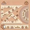 4pcs/set Creative Acrylic Capybara Rulers Drawing Tool Cartoon Soft Ruler Set Office Supplies Square Essential Items for School