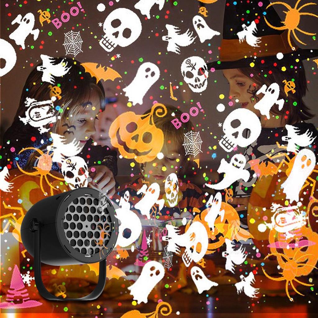 Halloween Projector Lights Creatiave Ghost Projector Light Moving Halloween Patterns Weatherproof Halloween Landscape Lamp
