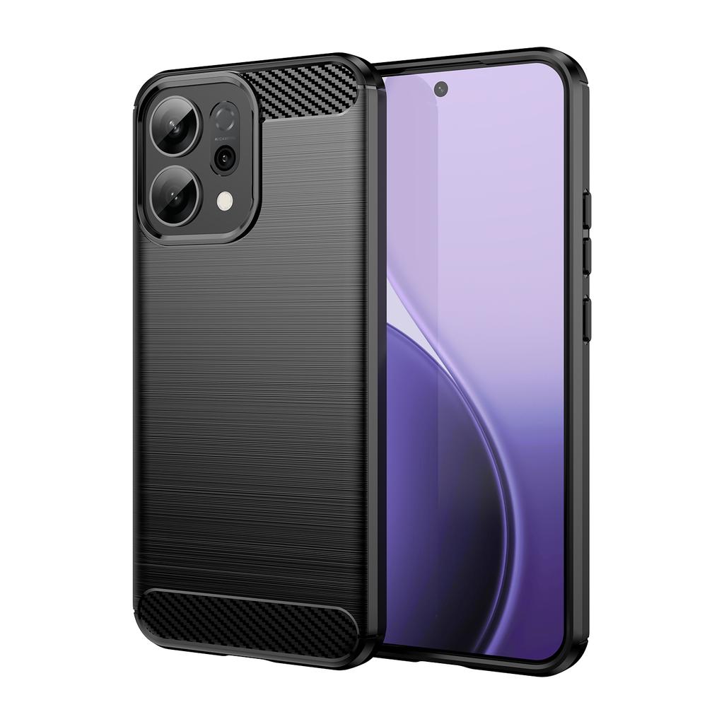 For OPPO Reno14 Case Reno 14 Pro Cover Coque Funda Carbon Fiber Soft Silicone Shockproof Phone Bumper For OPPO Reno 14