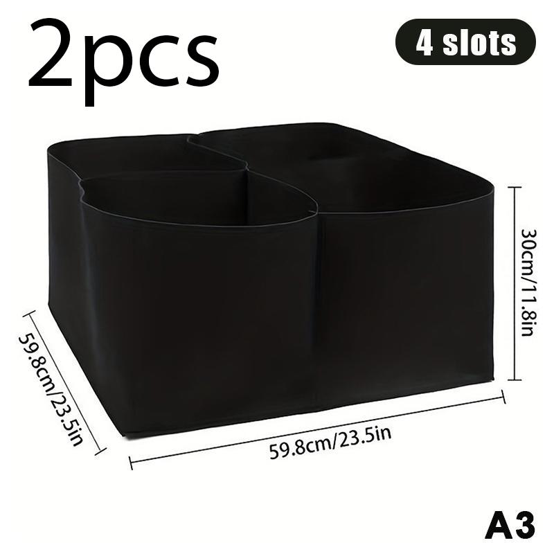1/2pcs Raised Garden Bed Black Grow Bag for Vegetable Flower Planter Reusable Breathable Felt Bag for Indoor Balcony Outdoor