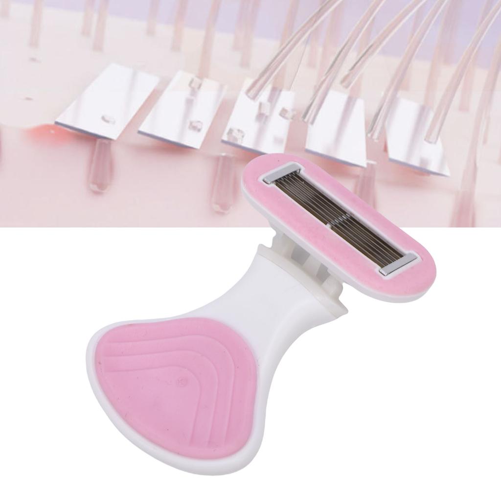 Damen Reise Rasier-Set 6-Lagen-Klingen Tragbares Reise-Rasier-Set mit klappbarem, rutschfestem Griff 3 Ersatzklingen