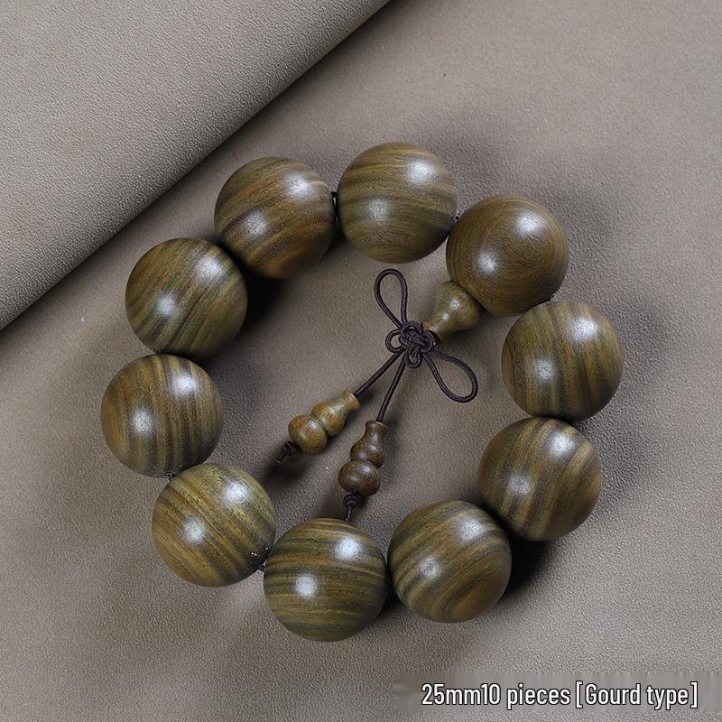Argentina Green Sandalwood Men's and Women's Bracelet - 108 Beads, Prayer Beads of Yu Sandalwood & Rosewood.