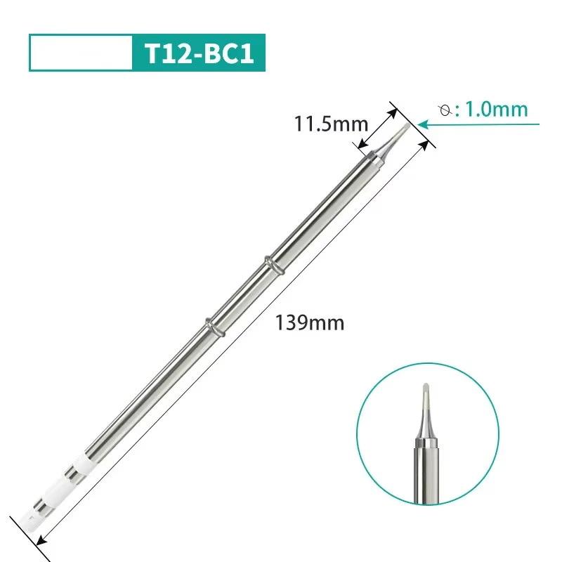T12 Soldering Solder Iron Tips BCF1/B2/BC2/BC3/B/BCF2/BCF3/BL/C1/C4/D4/BC1/D24/D52 Type Iron Tip For Hakko FX951 STM32 OLED