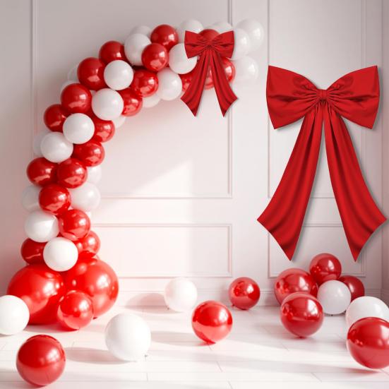2 Pcs Bow Decor Large And Small Satin Bow Ribbon Tie Room Backdrop Wall Decor for Bachelorette Baby Shower Bridal Shower Birthday Decoration