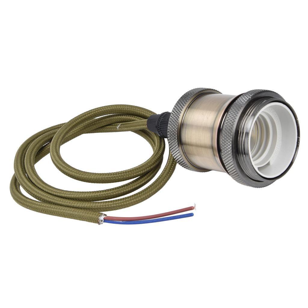E27 Lampeholder med ledning Vintage Pendellampe Lampeholder for soverom 100?240V