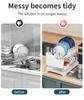 Dish Drying Rack, 2 Tier Large Dish Drying Rack for Kitchen Counter with Drainboard Stainless Steel Dish Drainer for Dish/Knifes