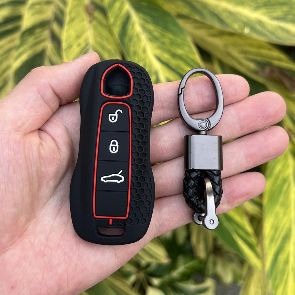 Silicone Car Key Case for Porsche Panamera Macan Cayenne 92A Boxster Carrera Cayman 911 981 991 918 Rubber Remote Cover Shell