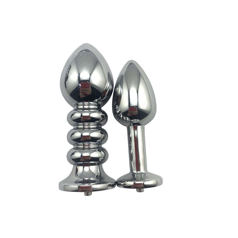 Metal Alloy Regular Thread Small Size Sets of Buttons Electric Shock Butt Plug Adult Sex Product Toys