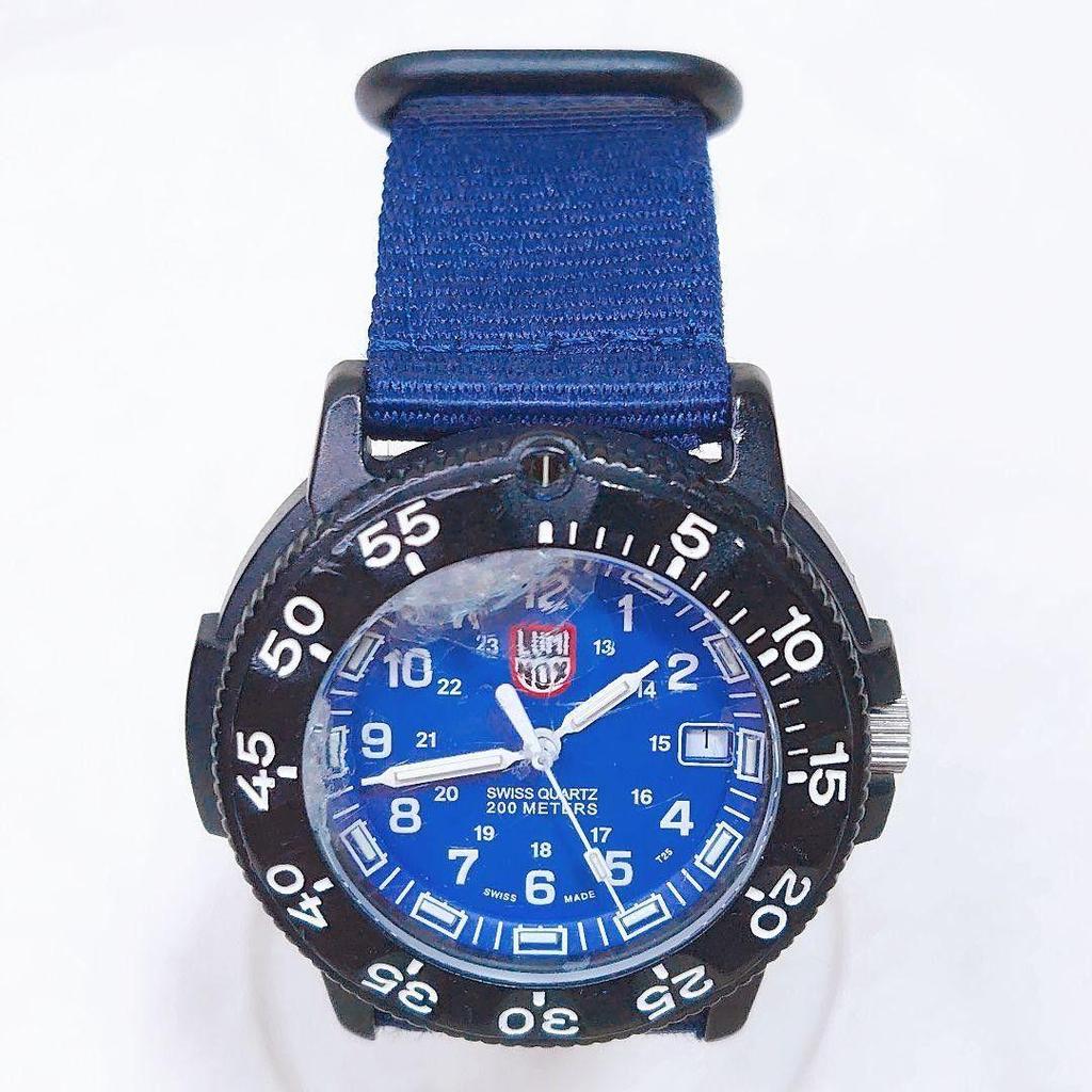 Used Working Item LUMINOX NAVY SEAL Navy Seals 3000/3900 V3 Blue Blue Dial Luminox