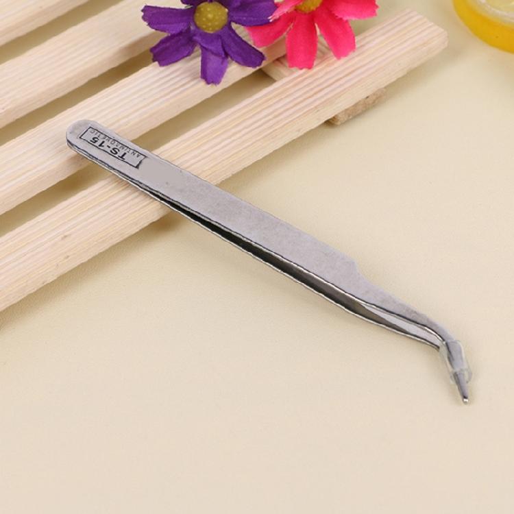 2Pcs Multipurpose Bent Tip Tweezers Stainless Steel Tweezers for Jewelry Making Electronics Repair Handmade Art Craft