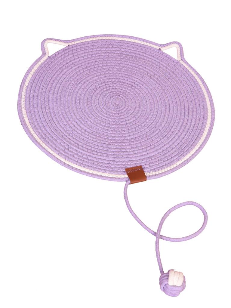 Cat Paw Woven Rope Mat: Self-Entertainment Ball, Washable Scratching Pad, and Sleeping Mat.