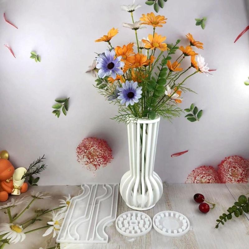 Flexible Silicone Mold Unique Resin Molds Handmade Flowerpot Moulds Silicone Craft Moulds Unique Vases Moulds for Vase
