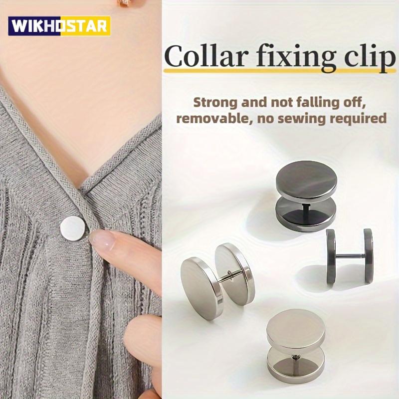 2/4pcs Seamless Spiral Buckle Clip Cuff Fastener for Fashion Buttons On Sweaters Collars Fixing Clip Avoid Wardrobe Malfunction