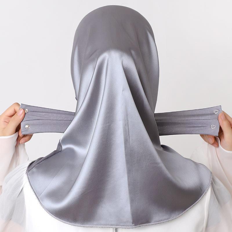 Muslim Women Instant Hijab With Button Underscarf Veil Inner Caps Islam Bonnet Turban Full Cover Neck Underscarf Shawls Turbante