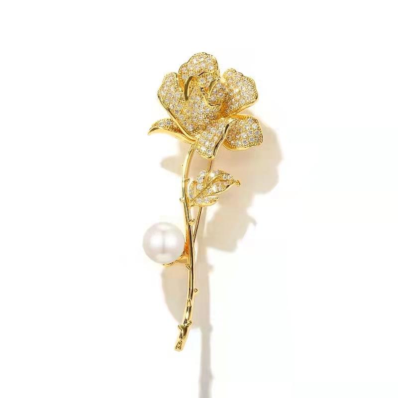 Elegant Wheat Ear Alloy Brooch: High-Grade Pin for Coats and Suits