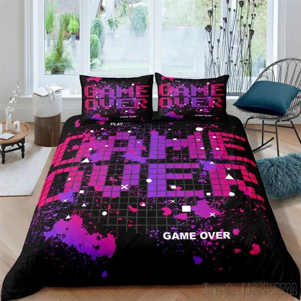 Admire Gamepad Love Child Cartoon Duvet Cover Set HD Comforter Cover for Kids Bedding Sets Bedclothes Bedroom Decor