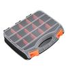 Double Side Parts Organizer with Removable Divider PVC Plastic Compartment Storage Box for