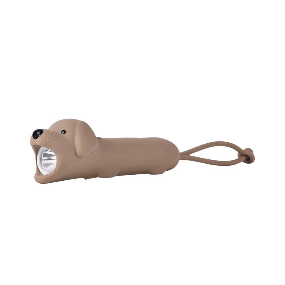 Flashlight USB Rechargeable Cute Soft Silicone Crocodile Lion Dog Animal LED Lamp Portable Outdoor Cartoon Shaped Handheld Light