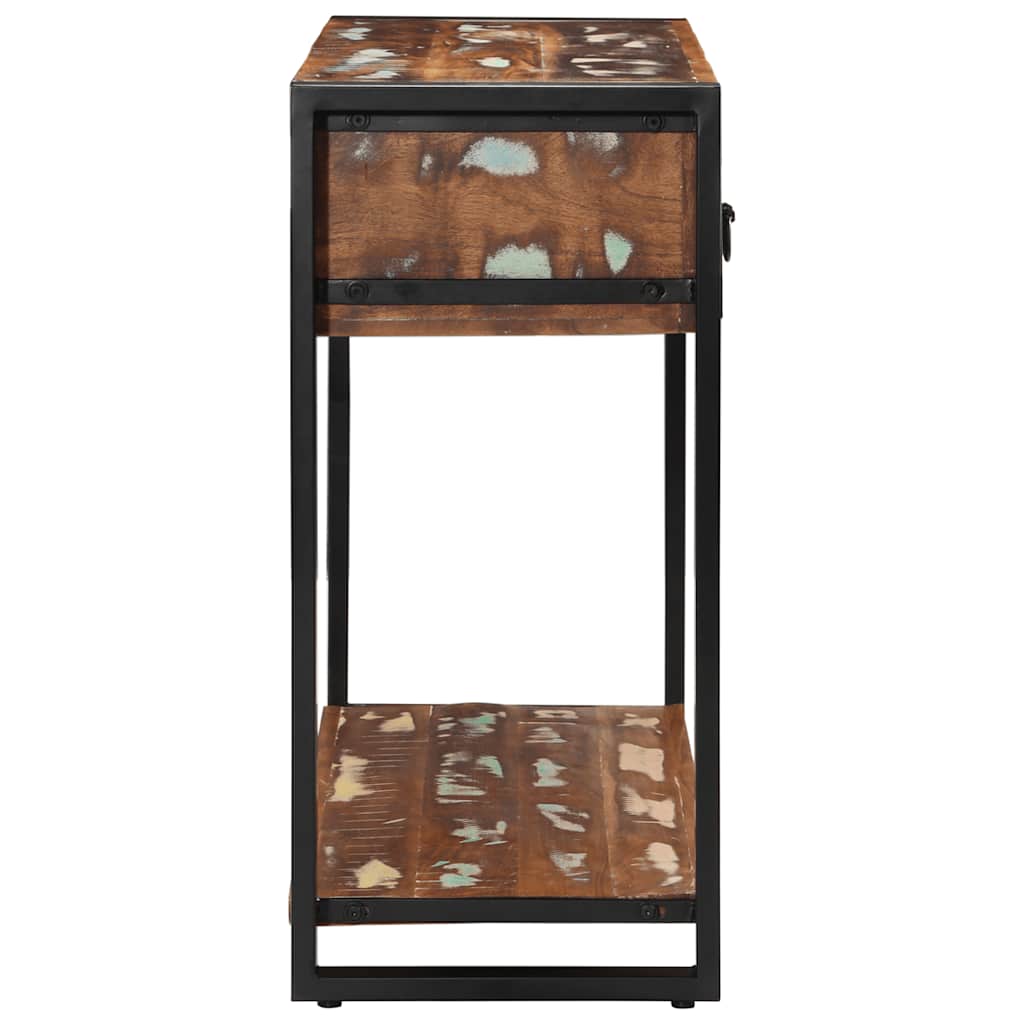 Konsola Stolik Wielokolorowy 100X35X75 Cm Drewno Lite Odzyskane