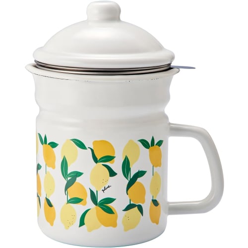 Plune Enamel Oil Pot, Lemon