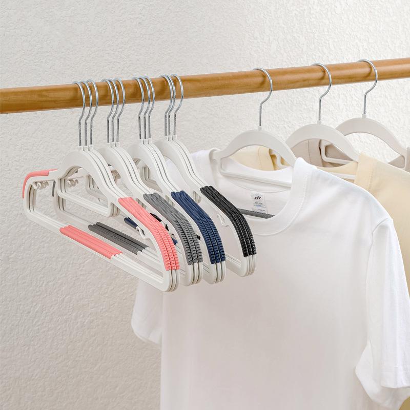 

1 Model Non Slip and Traceless Plastic Hangers for Home Use, Both Dry and Wet. Buy 6 and Get 2 Free Clothes Sorting Hangers